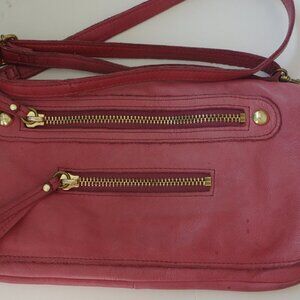 Linea pelle Pink Leather Crossbody Women's Bag